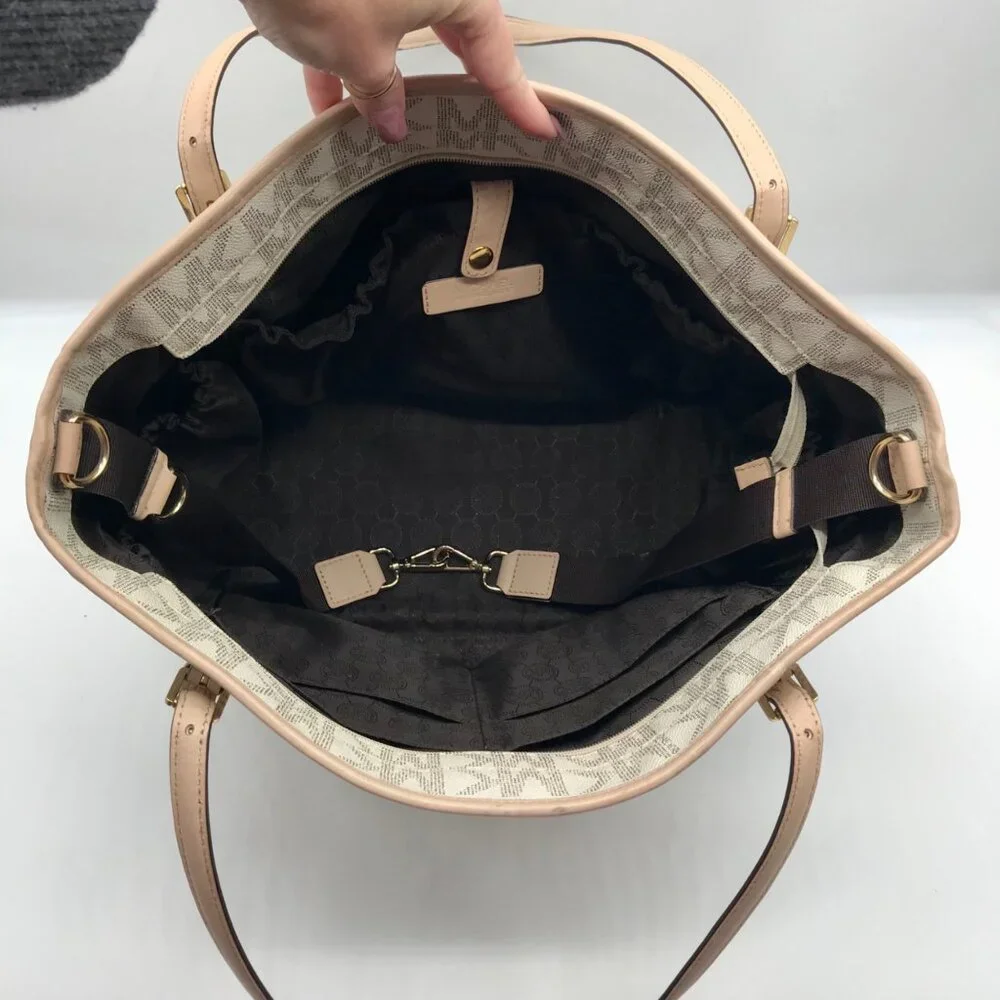 Michael Kors Vanilla Monogram Diaper Tote Bag